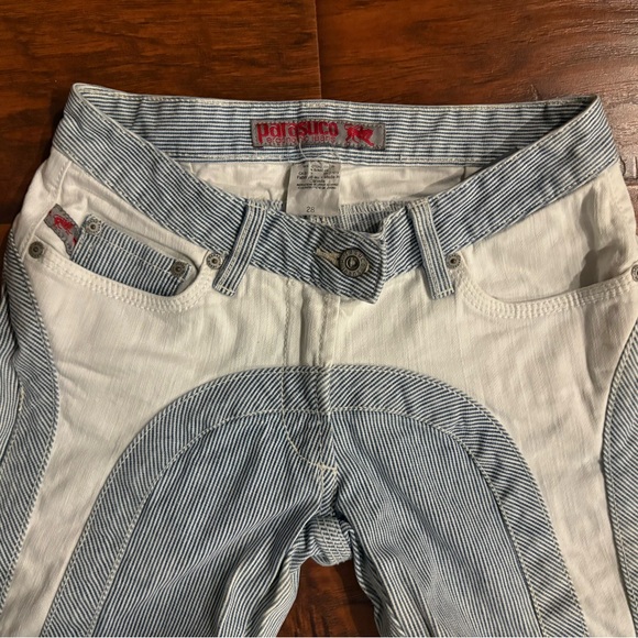 Parasuco Blue and White Striped Jeans - Picture 5 of 8